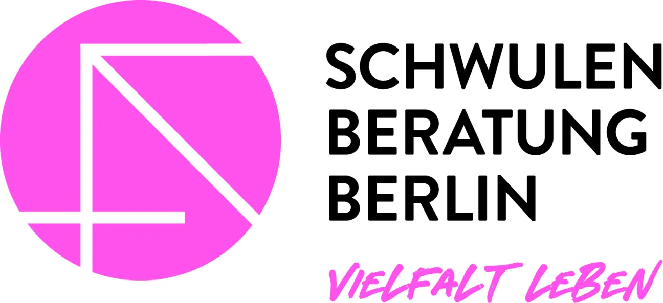 Wort-Bild-Marke: Schwulenberatung Berlin Text: Vielfalt leben